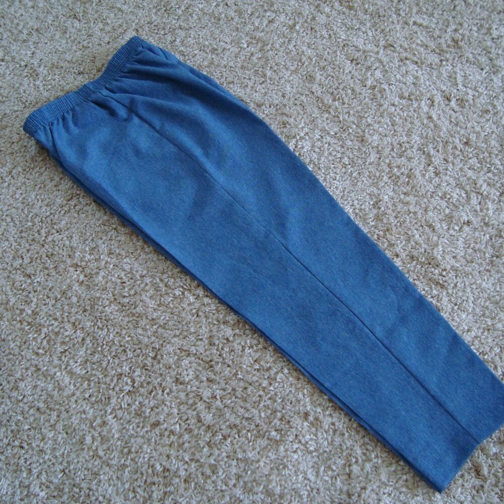 Briggs Pull on Pants Elastic Waistband Pockets 100% Polyester Blue Size 8P